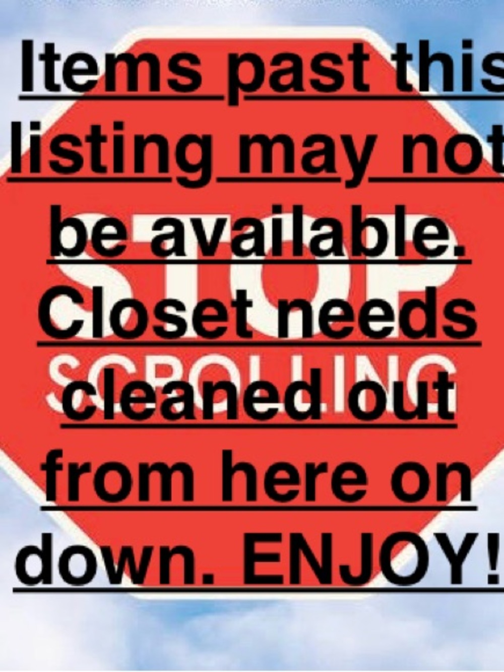 Please Be Aware. The listings past this point may not be available.